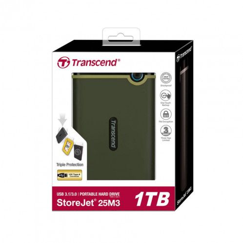 Transcend StoreJet 25M3G 2,5 1TB USB 3.1 Gen. 1 TS1TSJ25M3G 367873-03