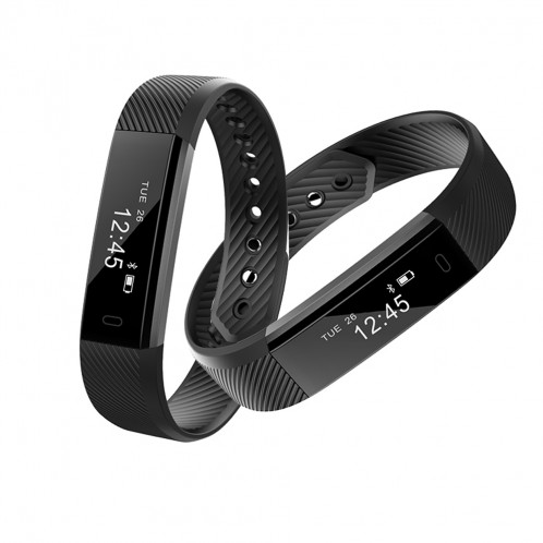 115 Sports Montre Smart Watch Hommes Femmes Fitness Mode Tracker Moniteur Bracelet Réveil-bracelet Bluetooth Rappel Noir C9200535-014
