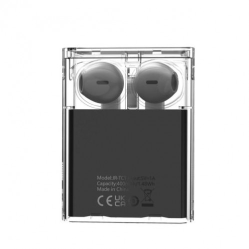Joyroom Earphone IceLens Series Bluetooth True Wireless BT 5.3, TWS, AAC, SBC, HFP, A2DP, AVRCP, with LED Lights, Black (JR-TC1) DO2060740-04