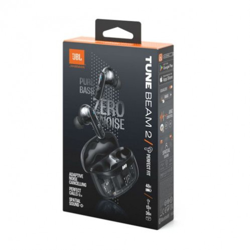 JBL Tune Beam 2 Ghost Edition TWS Bluetooth Wireless In-Ear Earbuds Ghost Black EU DB6700455-02