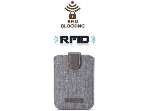 Porte-cartes adhésif 5 emplacements anti RFID pour iPhone et smartphone Gris ACSGEN0037-04