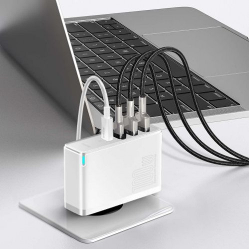 Baseus Travel Charger GaN2 Pro Quick wall charger C+C+U+U, PD 3.0, QC 4.0+, 100W EU White (CCGAN2P-L02) DA3450450-019