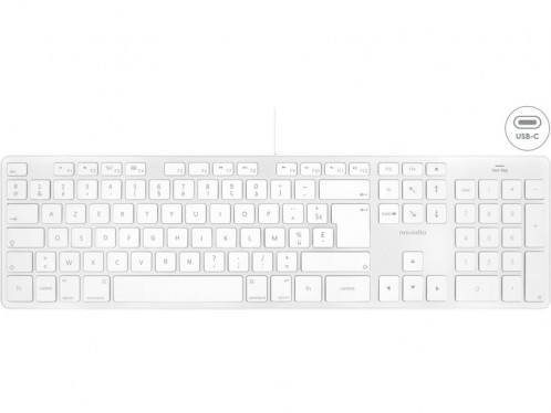 Kit clavier et souris USB-C pour Mac Argent Novodio PENNVO0025D-04