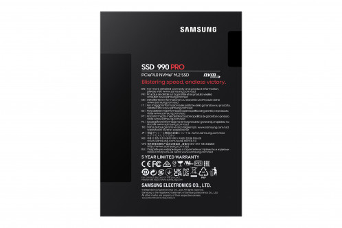 Samsung SSD 990 PRO 4TB MZ-V9P4T0BW NVMe M.2 852609-09