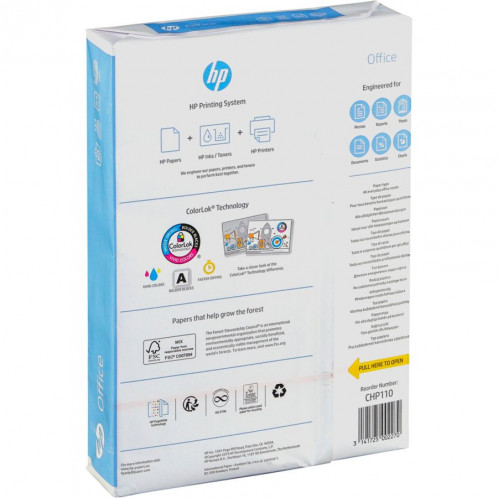 HP Office blanc CHP 110 A4, 80g, 500 feuilles 368629-02