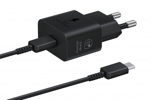 Samsung Chargeur USB-C 25W + câble USB-C, noir 828879-013