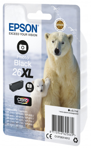 Epson XL photo noir Claria Premium T 2631 267934-03