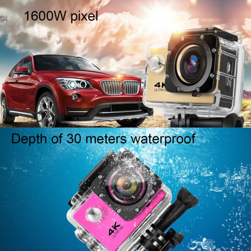 F60 2.0 pouces Écran 4K 170 degrés Grand angle WiFi Sport Action Camera Caméscope avec boîtier étanche, support 64 Go Micro SD Card (blanc) SF087W4-00