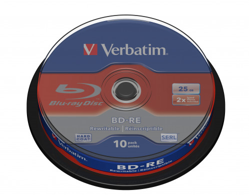1x10 Verbatim BD-RE Blu-Ray 25GB 2x Speed, boîte 178201-03