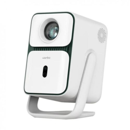 Wanbo Projector T2 Ultra Portable Full HD 1080P, Android TV 11 with 120 degree Gimbal Mount, White EU DA15100667-01
