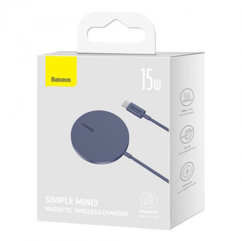 Baseus Wireless Charger Magnetic Simple Mini3, 15W, Purple (CCJJ040205) DA1540821-04