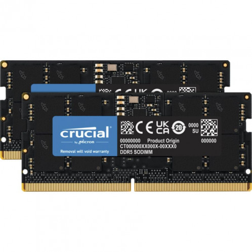 Crucial DDR5-4800 Kit 32GB 2x16GB SODIMM CL40 (16Gbit) 704930-01