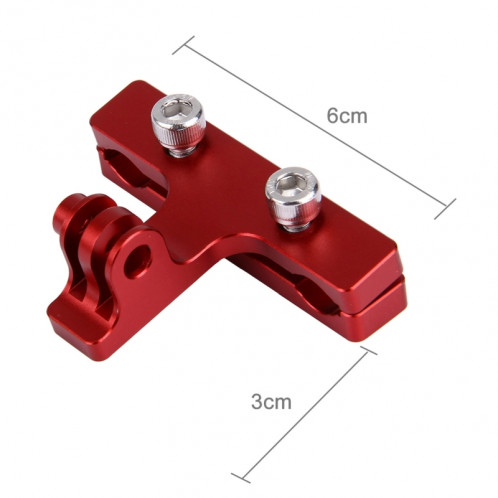 PULUZ Outdoor Photography Nécessaire d'alliage d'aluminium Siège de vélo Support de caméra de coussin pour GoPro & Xiaomi Xiaoyi YI Appareil d'action sport (Rouge) SP181R1-07