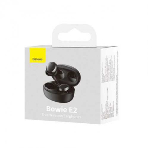 Baseus Earphone Bluetooth Bowie E2 BT 5.2, TWS AV Synchronization, Low Latency, IP55, Black (NGTW090001) DA2161249-023