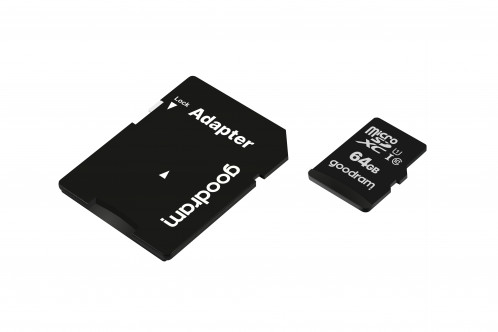 GOODRAM microSDXC 64GB Class 10 UHS-I + adaptateur 683895-06