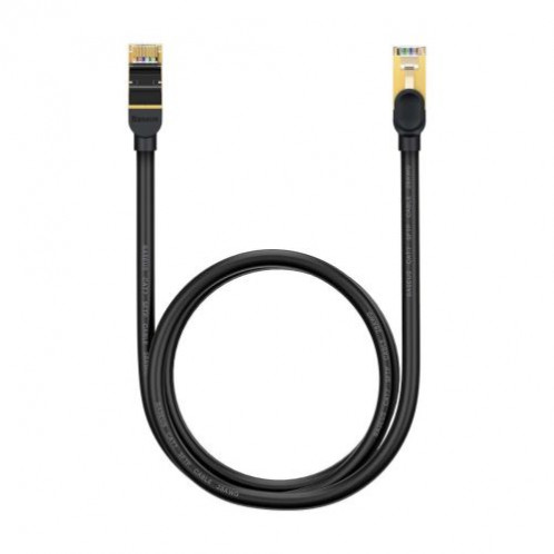 Baseus Network Cable High Speed (CAT7) of RJ45 (round cable) 10 Gbps, 1m Black (WKJS010101) DA191374-017