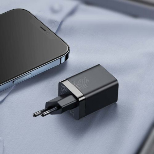 Baseus Travel Charger Super Si Pro mini Fast Charger, C+U, PD 3.0, QC 3.0 30W EU Black (CCSUPP-E01) DA1020371-018