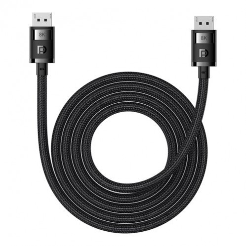 Baseus Video Cable Display Port High Definition Series 8K 60Hz Bi-Directional Cable 2m, Black (B00633706111-02) DA773137-02