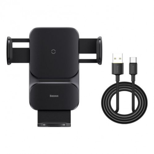 Baseus Car Mount Wireless Charger Wisdom Auto Alignment Air Outlet base QI 15W Black (CGZX000001) DA2116651-016