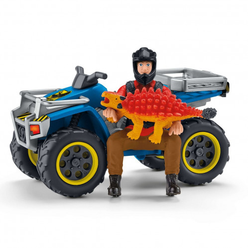 Schleich Dinosaures 41466 Fuite sur Squad face au vélocir. 533276-012