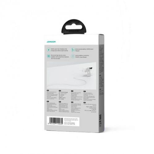 Joyroom USB Type-C Multi-Color Series Fast Charging and Data Cable, 100W, 1m, White (S-A34) DO173928-03