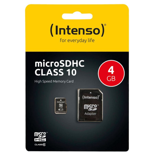 Intenso microSDHC 4GB C10 avec adapt. 405932-04