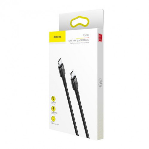 Baseus Type-C Type-C cable Cafule PD2.0 60W Flash charge (20V 3A) 1m Gray/Black (CATKLF-GG1) DA233462-015