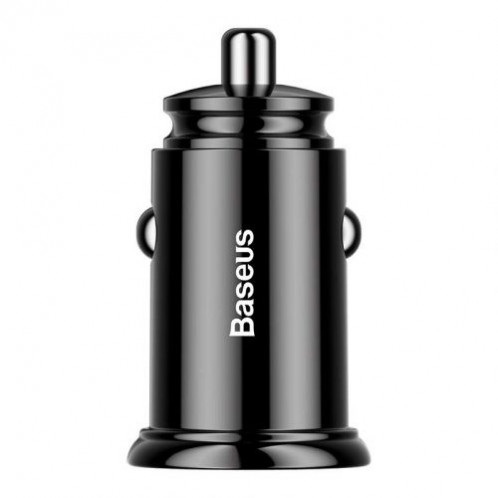 Baseus Car Charger Circular Plastic A+A Dual Quick Charge 3.0 30W Black (CCALL-YD01) DA547606-010