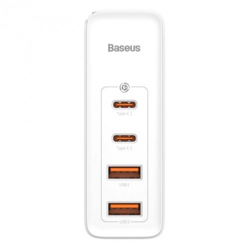 Baseus Travel Charger GaN2 Pro Quick wall charger C+C+U+U, PD 3.0, QC 4.0+, 100W EU White (CCGAN2P-L02) DA3450450-019