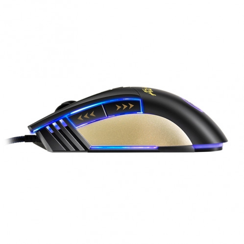Apedra iMICE A5 High Precision Gaming Mouse LED lumière respiratoire à quatre couleurs USB 7 Boutons 3200 DPI Wired Optical Gaming Mouse pour ordinateur PC portable (noir) SA312B6-00