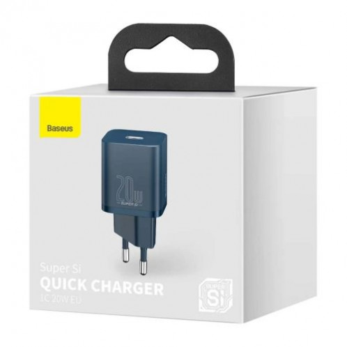 Baseus Travel Charger set Super Si 1C PD Fast charger 20W Blue EU (CCSUP-B03) DA69239-013