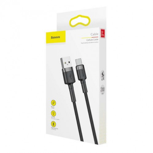 Baseus Type-C Cafule cable 2A, 3m Gray/Black (CATKLF-UG1) DA338609-016