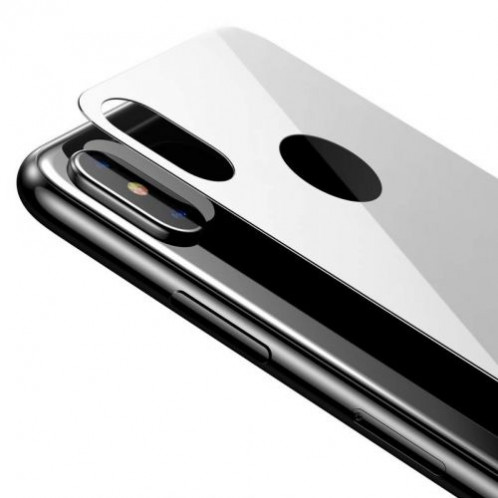 Baseus iPhone Xs 0.3 mm Full coverage curved T-Glass rear Protector White(SGAPIPH58-BM02) DA012955-09