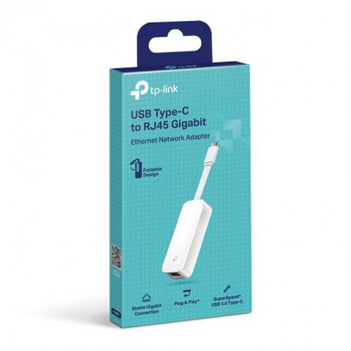 TP-LINK Adapter UE300C Type-C to Ethernet RJ45, 1000MB/S White EU DP1020836-02
