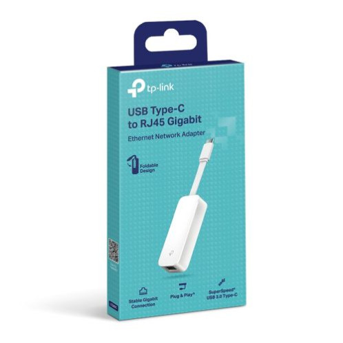 TP-Link Network Adapter Cable UE300C Type-C to Ethernet RJ45, 1000Mb/s, White EU DP1020836-02