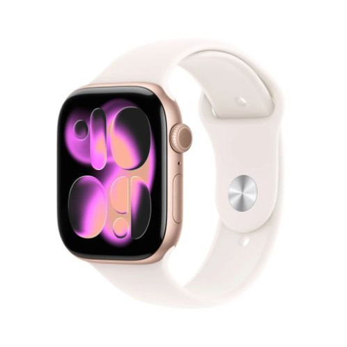 Apple Watch Series 11 (2025) GPS 46mm Rose Gold Alu Case, Light Blush Sport Band M/L EU MEV74 DP35500556-01