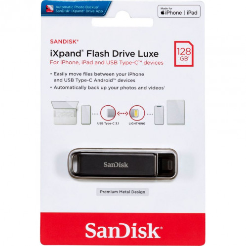 SanDisk iXpand Flash Drive Luxe 128GB TypC/Li.SDIX70N-128G-GN6NE 723368-02