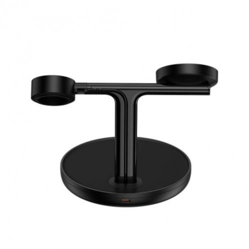 Baseus Wireless Charger Swan stand 3-in-1 Magnetic charger with TypeC cable 15W, 1m Black (WXTE000101) DA2906829-011
