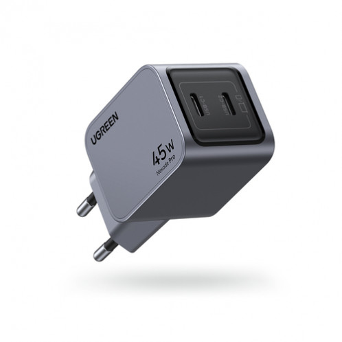 UGREEN Nexode Pro 45W Dual USB-C GaN Chargeur rapide EU gris 104983-04