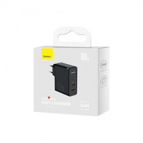 Baseus Travel Charger GaN5 Pro Quick wall charger C+U, PD3.0, QC4.0 +, AFC, 100W EU Black (CCGP090201) DA3226607-024
