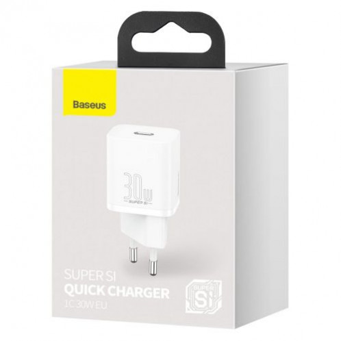 Baseus Travel Charger Super Si 1C Quick Charger PD 30W EU White (CCSUP-J02) DA823520-016