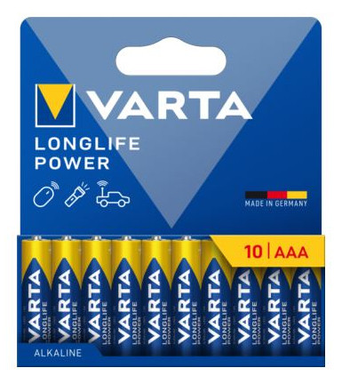 1x10 Varta Longlife Power Micro AAA LR 03 04903121761 116029-02