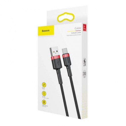Baseus Type-C Cafule cable 2A, 3m Red/Black (CATKLF-U91) DA32119-017
