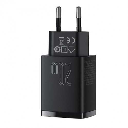 Baseus Travel Charger Compact Quick Charger U+C 20W EU Black (CCXJ-B01) DA628605-016