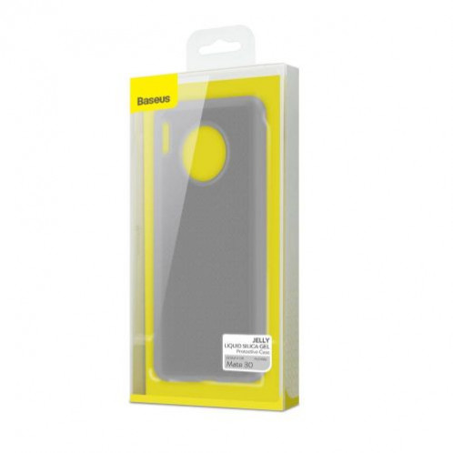 Baseus Huawei Mate 30 case Jelly Liquid Silica Gel Transparent Black (WIHWMATE30-GD01) DA020962-09