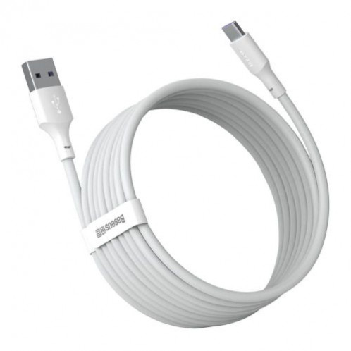 Baseus Type-C Simple Wisdom cable (2pcs/set) 5A 1.5m White (TZCATZJ-02) DA276656-019