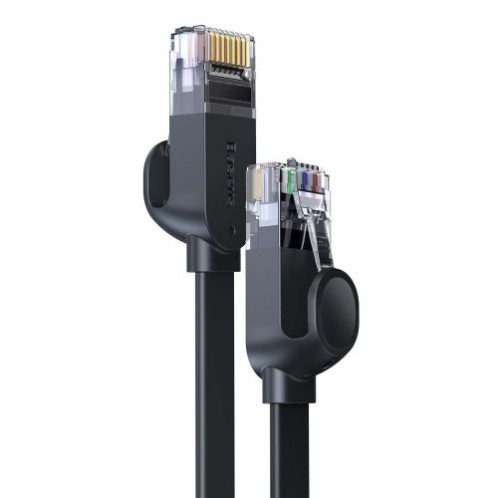 Baseus Network Cable High Speed (CAT6) of RJ45 (flat cable) 1 Gbps, 2m Black (WKJS000101) DA122743-020