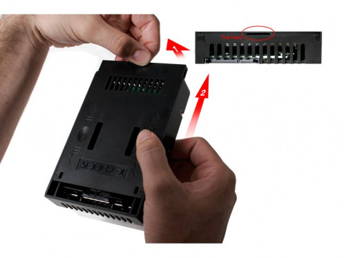 ICY DOCK MB882SP-1S-2B Boîtier convertisseur 3,5" SATA pour disque dur 2,5"/SSD BOIICD0001-04
