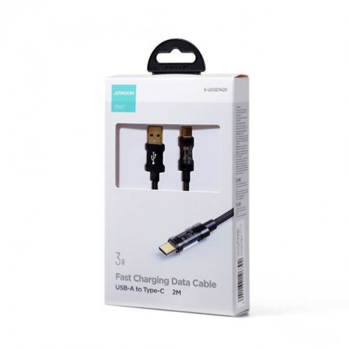 Joyroom USB Type-C Data Cable, 3A, 2m, Black (S-UC027A20) DO271964-02