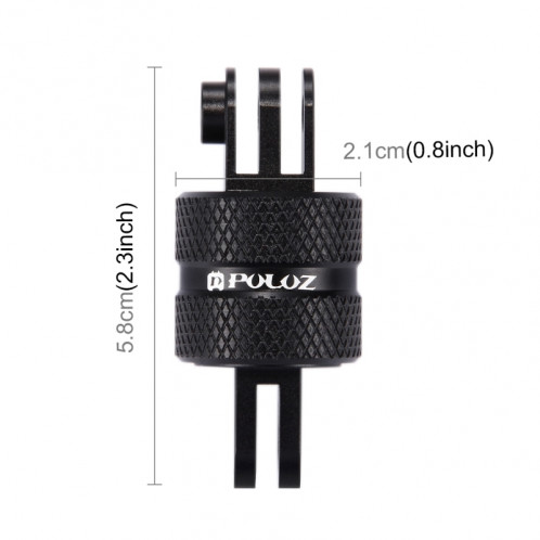 PULUZ 360 ° Rotation CNC Swivel Pivot Prolongateur à bras pivotant pour GoPro, Xiaoyi et autres appareils photo sportifs SPU2206-06